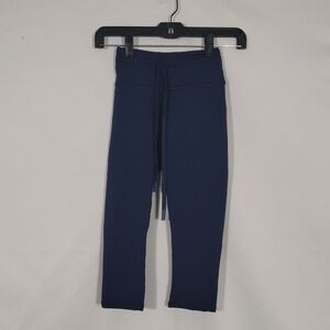 NWT Becco 2x2 Ribbed Capris Navy Women's Size XS